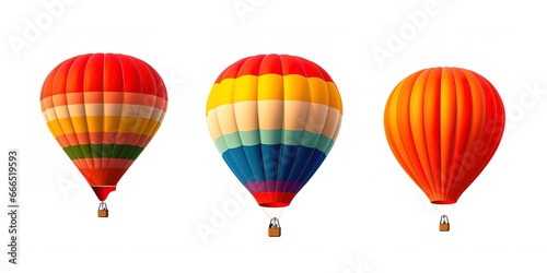 rainbow colored hot air balloons