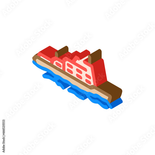ice breaking ships isometric icon vector. ice breaking ships sign. isolated symbol illustration
