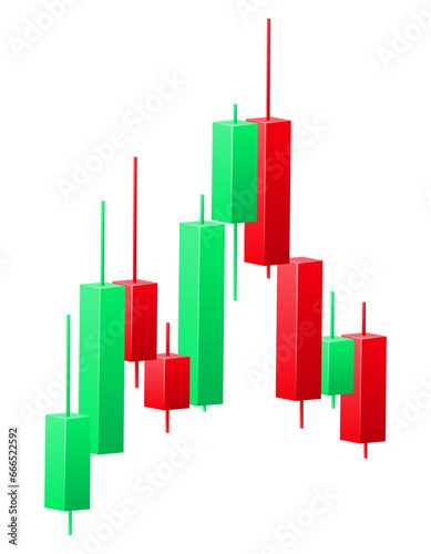 stock trading japanese candles vector illustration
