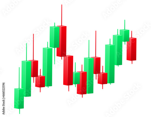 stock trading japanese candles vector illustration