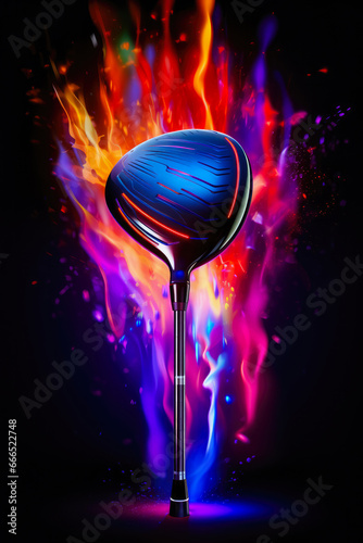 Driver Golf Club Dynamic Illustration photo