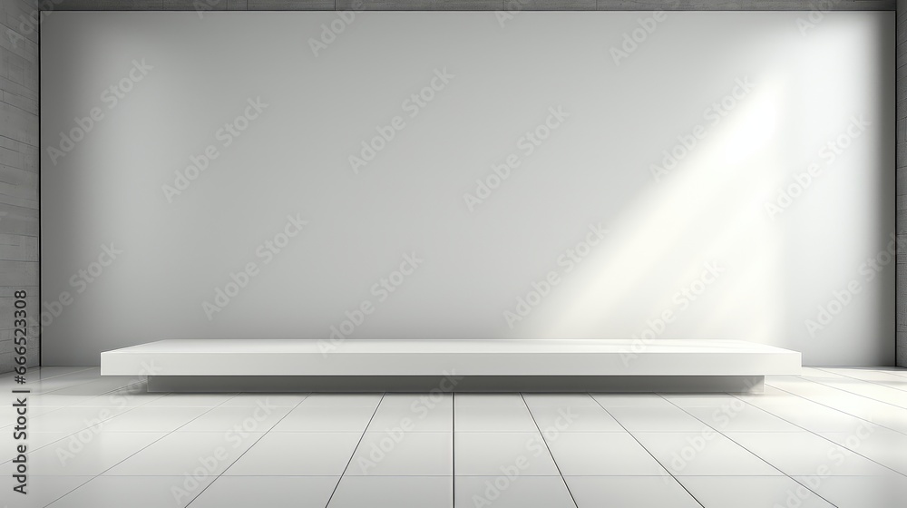 Obraz premium Abstract white studio background for product presentation.