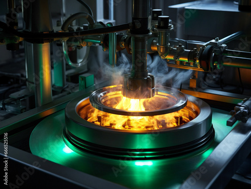 A centrifuge spinning at high speeds, efficiently separating different substances in a laboratory setting.