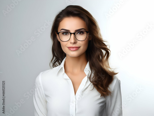 Corporate Business woman Portrait, Agency Business woman Portrait photo, Formal Suited Business Woman, Formal Office worker, Confident Business Person Photo