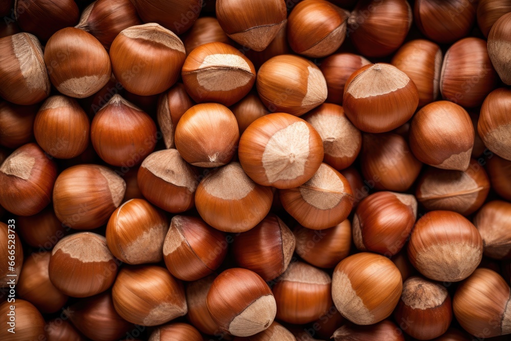 Autumn concept background with healthy organic hazelnuts Autumn concept background with healthy organic hazelnuts