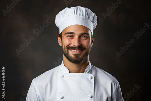 Portrait of a smiling male chef, cook