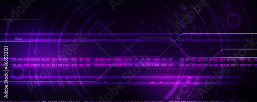 2d illustration Abstract futuristic electronic circuit technology background