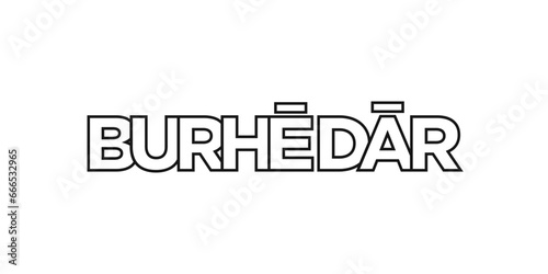 Burhe Dar in the Ethiopia emblem. The design features a geometric style, vector illustration with bold typography in a modern font. The graphic slogan lettering.