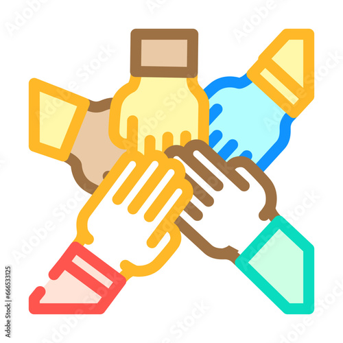 diversity inclusion feminism woman color icon vector. diversity inclusion feminism woman sign. isolated symbol illustration