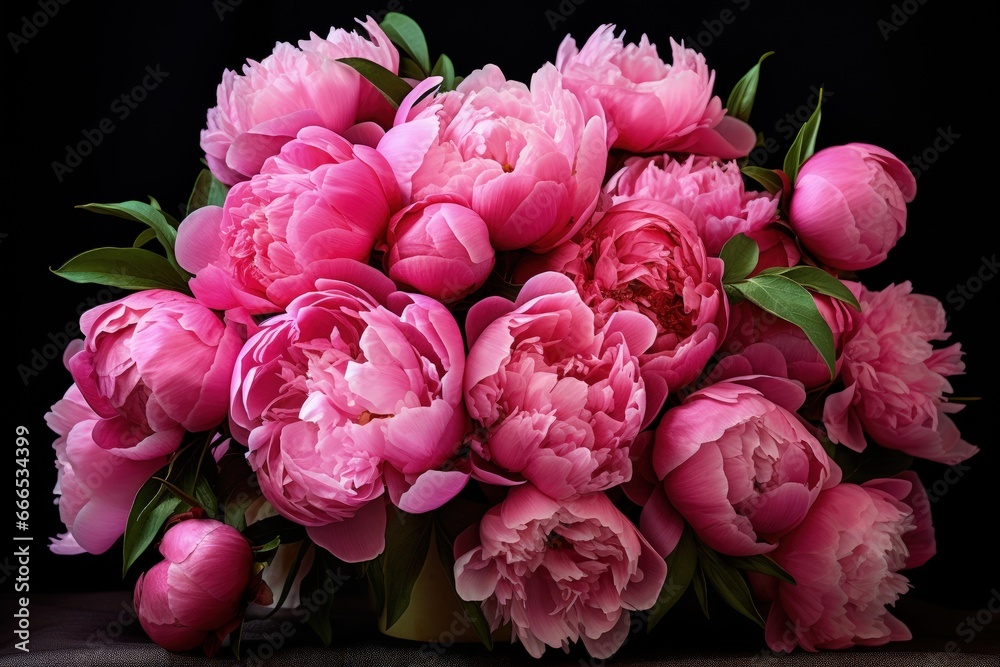 pink peonies on dark backdrop pink peonies on dark backdrop