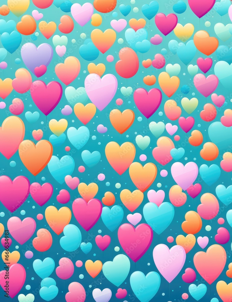 Cute pattern background, beautiful, sweet colors, wallpaper, heart