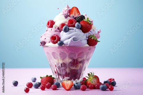 Yogurt on ice photo