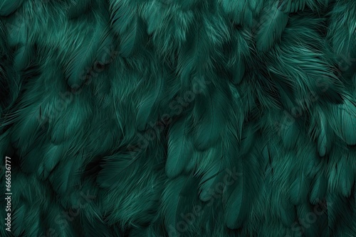 Vintage background with a beautiful dark green feather texture © VolumeThings
