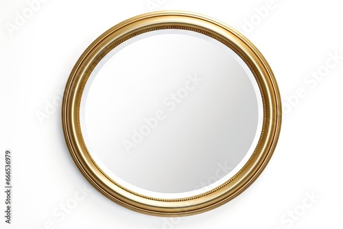 White isolated stylish mirror interior accessory