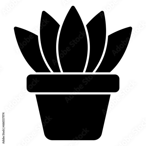 A premium download icon of potted plant 