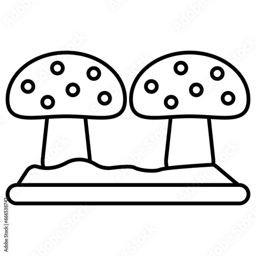 Modern design icon of mushroom