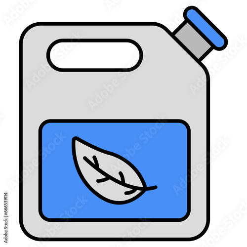 Modern design icon of eco diesel can