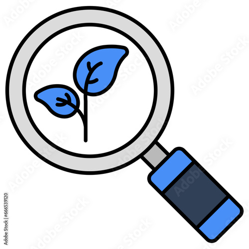 Modern design icon of ecological research 