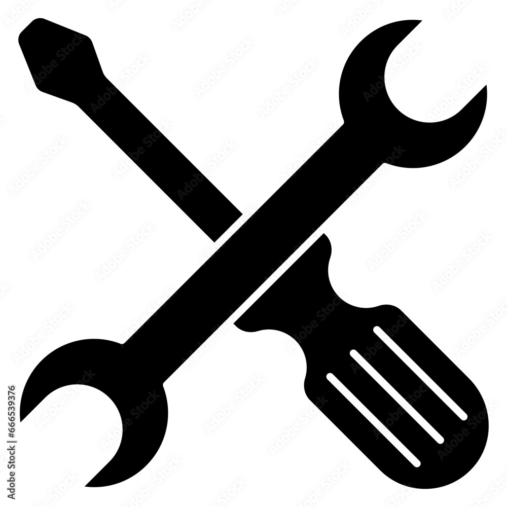Creative design icon of repair tools Creative design icon of repair tools