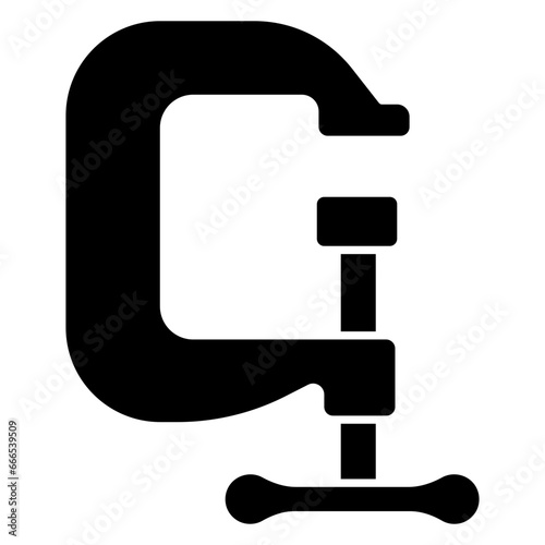 A unique design icon of c clamp