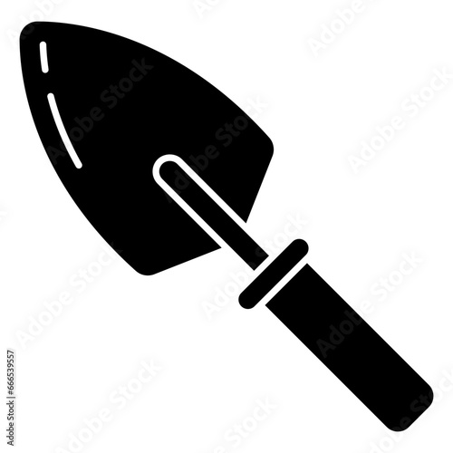 Vector design of trowel, solid icon 