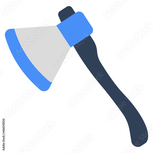 A flat design icon of axe