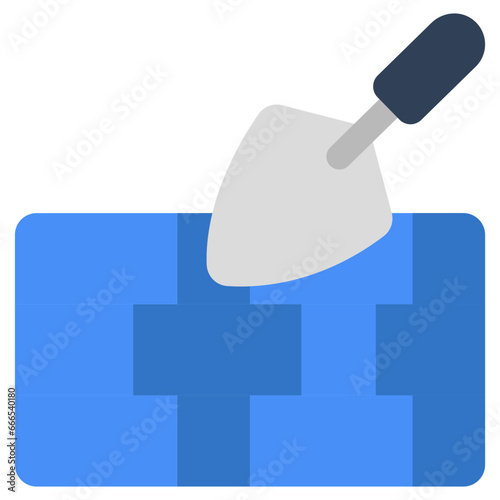 Vector design of trowel, flat icon 