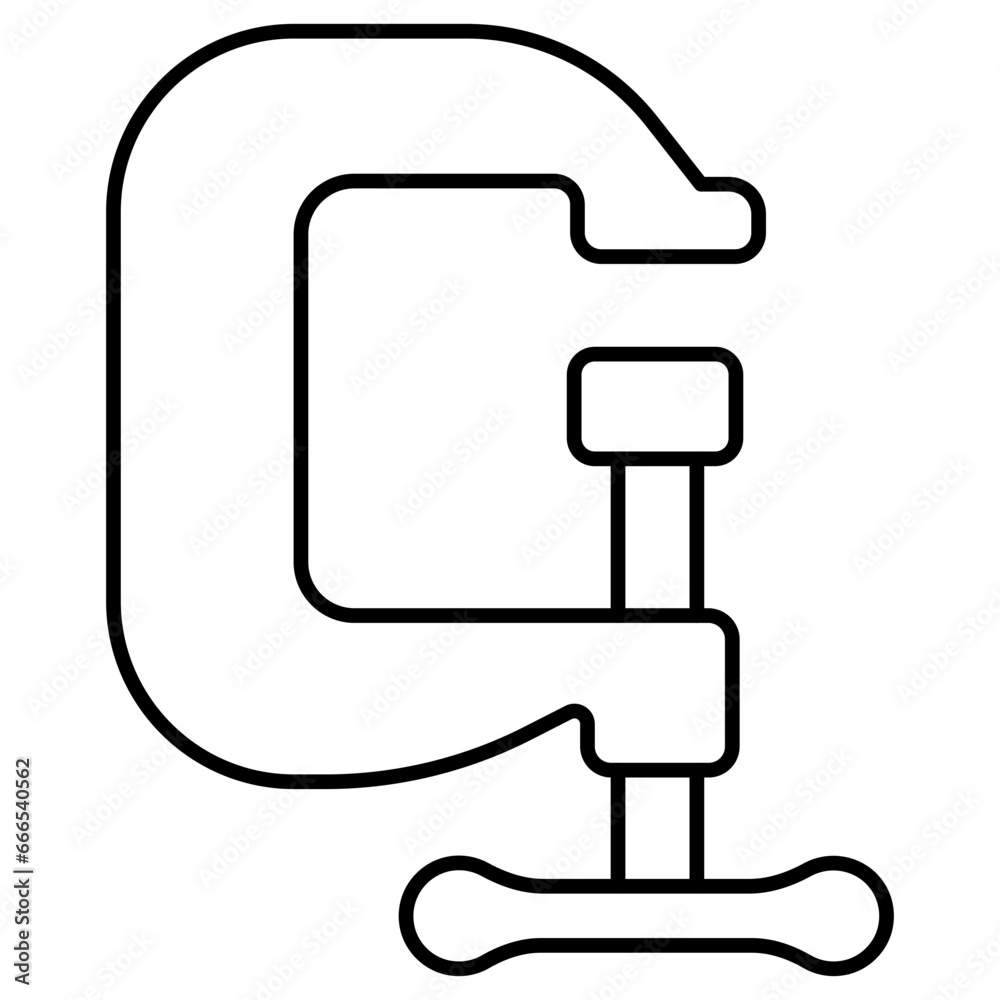 A unique design icon of c clamp A unique design icon of c clamp