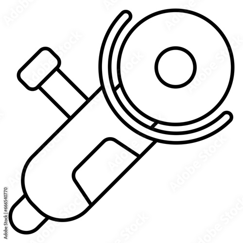 Editable design icon of miter saw