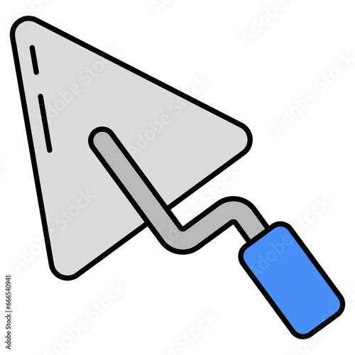 Vector design of trowel, flat icon 