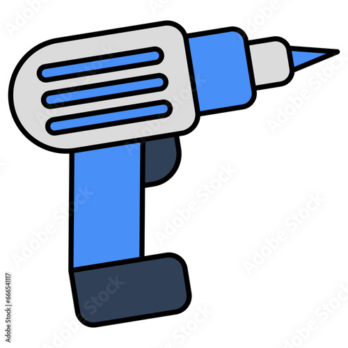 Premium download icon of cordless drill machine