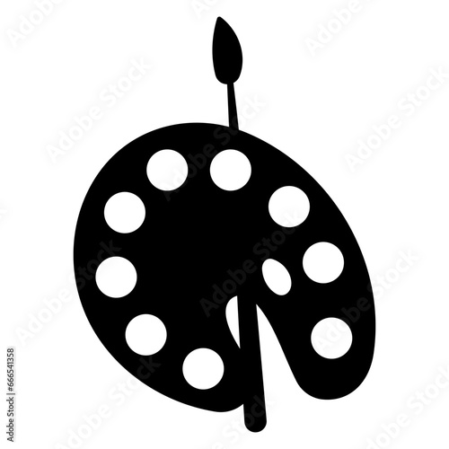 color palette brush paint draw artist icon