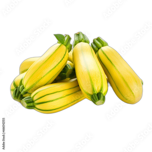 Summer squash isolated on transparent or white background