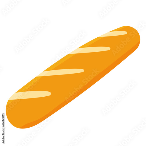 loaf long bread france paris icon element