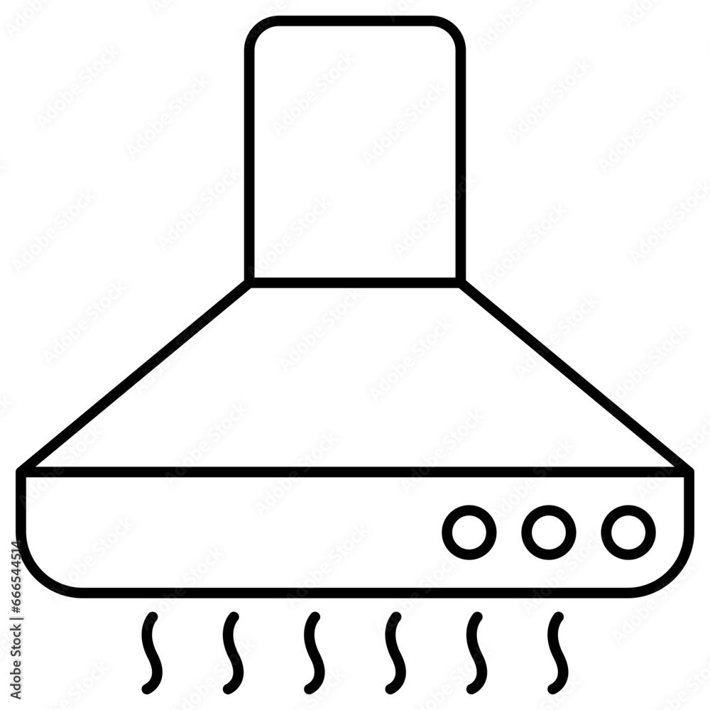 An icon design of extractor hood An icon design of extractor hood