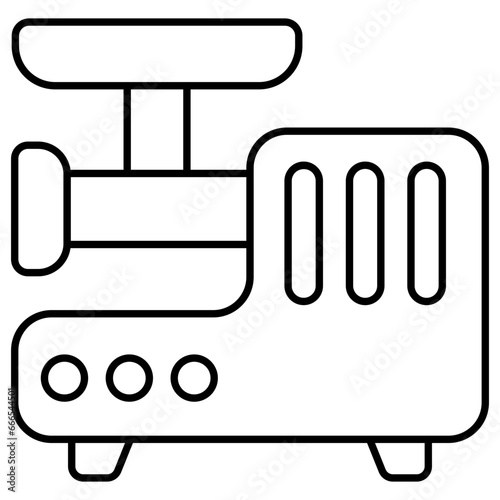 Vector design of meat grinder