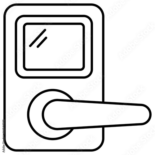 Unique design icon of door lock