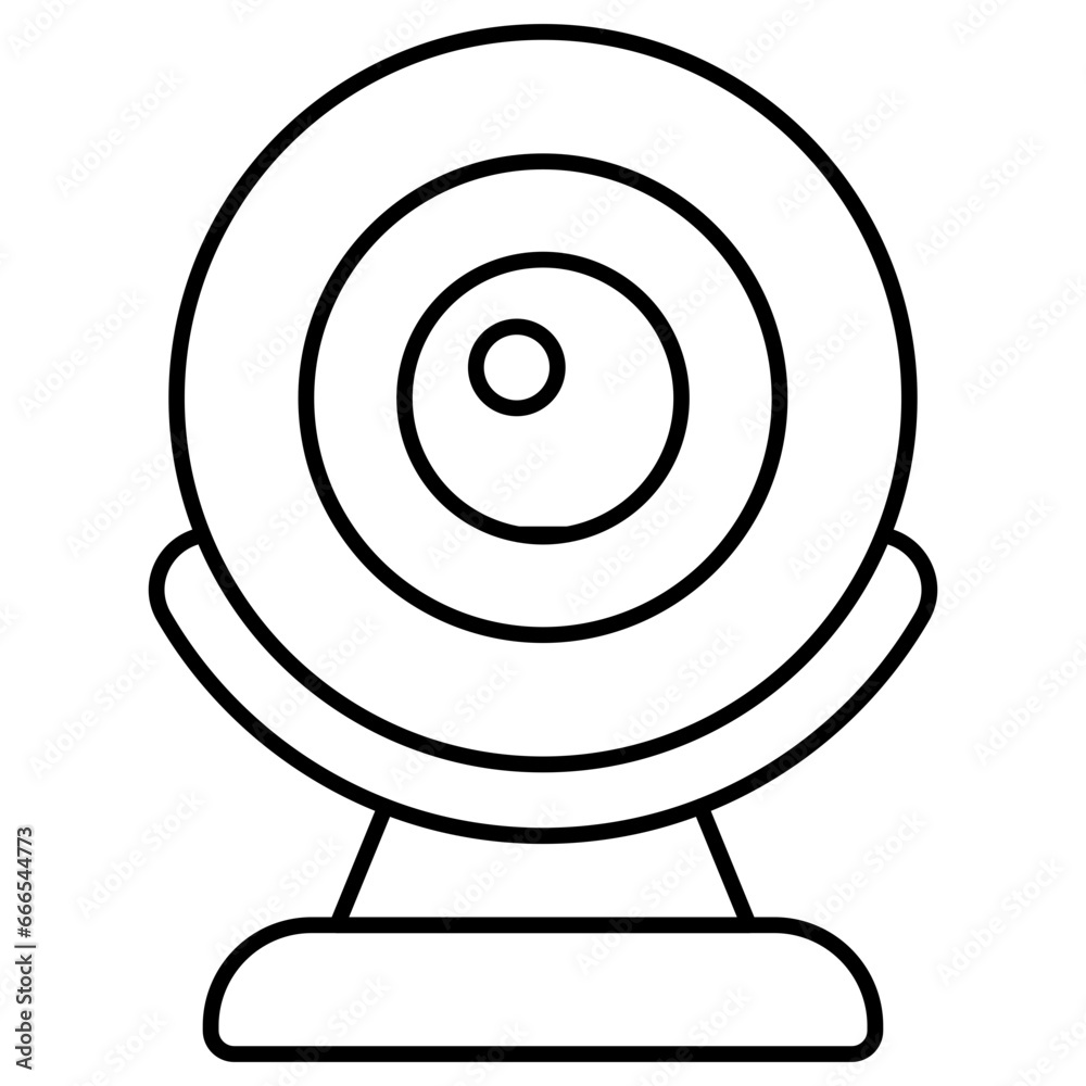 A modern technology icon of webcam A modern technology icon of webcam