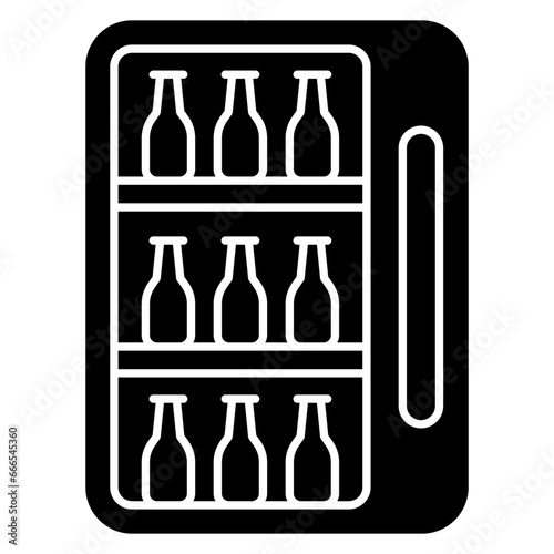 Vector design of wine cooler, solid icon
