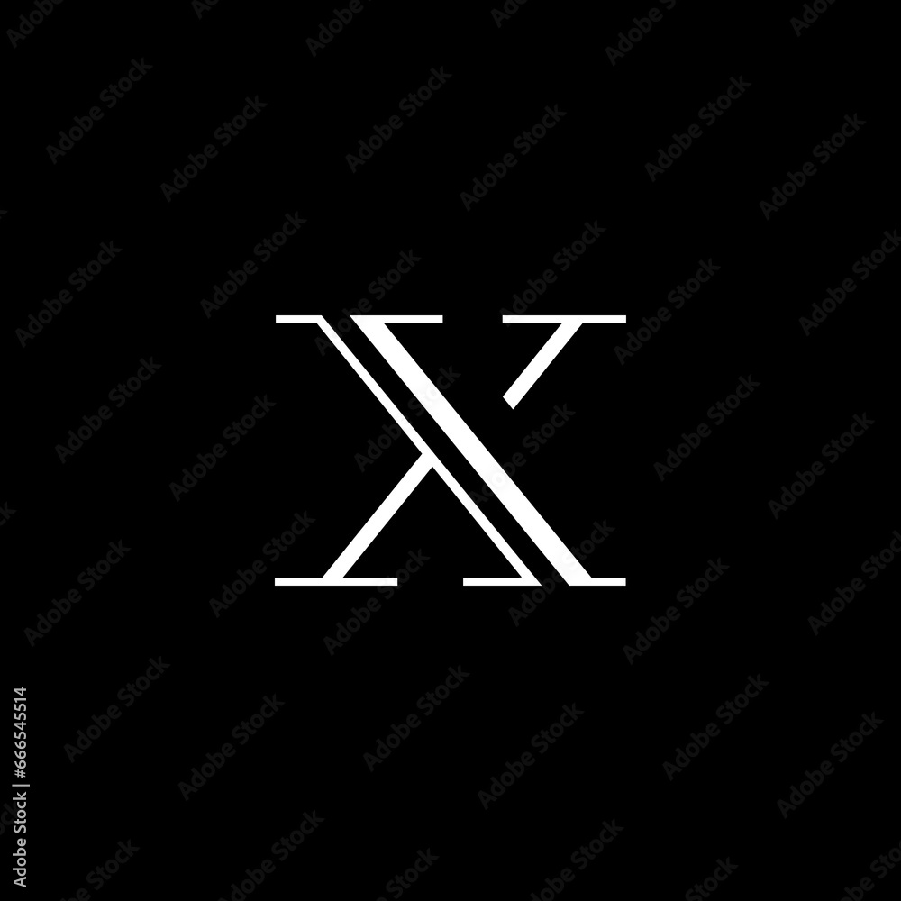 X MONOGRAM SIMPLE LOGO DESIGN ISOLATED BACKGROUND X MONOGRAM SIMPLE LOGO DESIGN ISOLATED BACKGROUND
