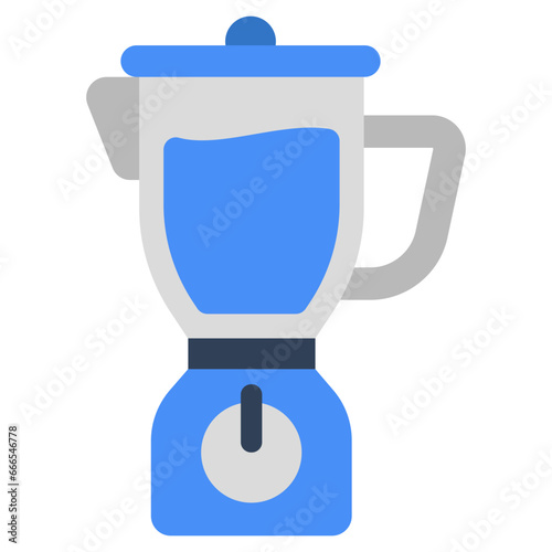 Conceptual flat design icon of juicer