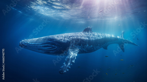 Underwater shot of whale. Beautiful nature underwater world concept. © Allistair/Peopleimages - AI