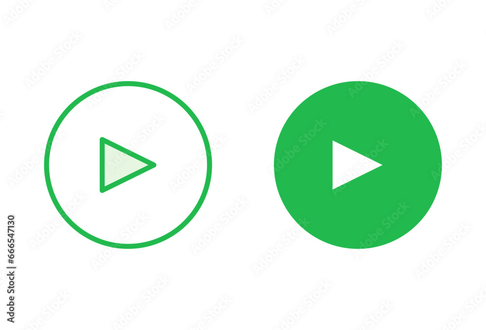 Play Icon set. Play button vector icon Play Icon set. Play button vector icon
