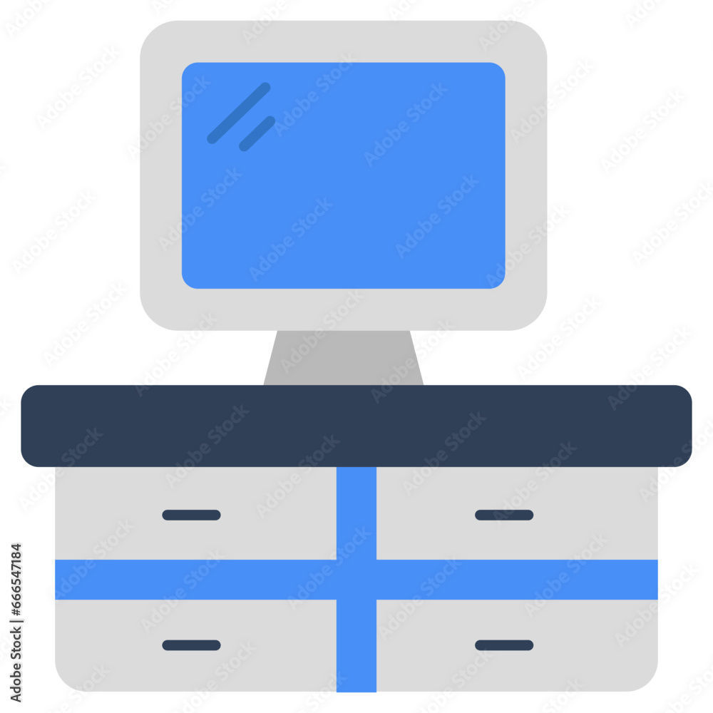 Premium download icon of computer table Premium download icon of computer table