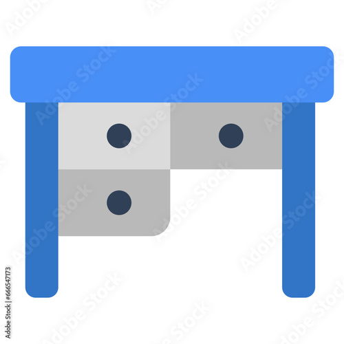 Premium download icon of drawer table