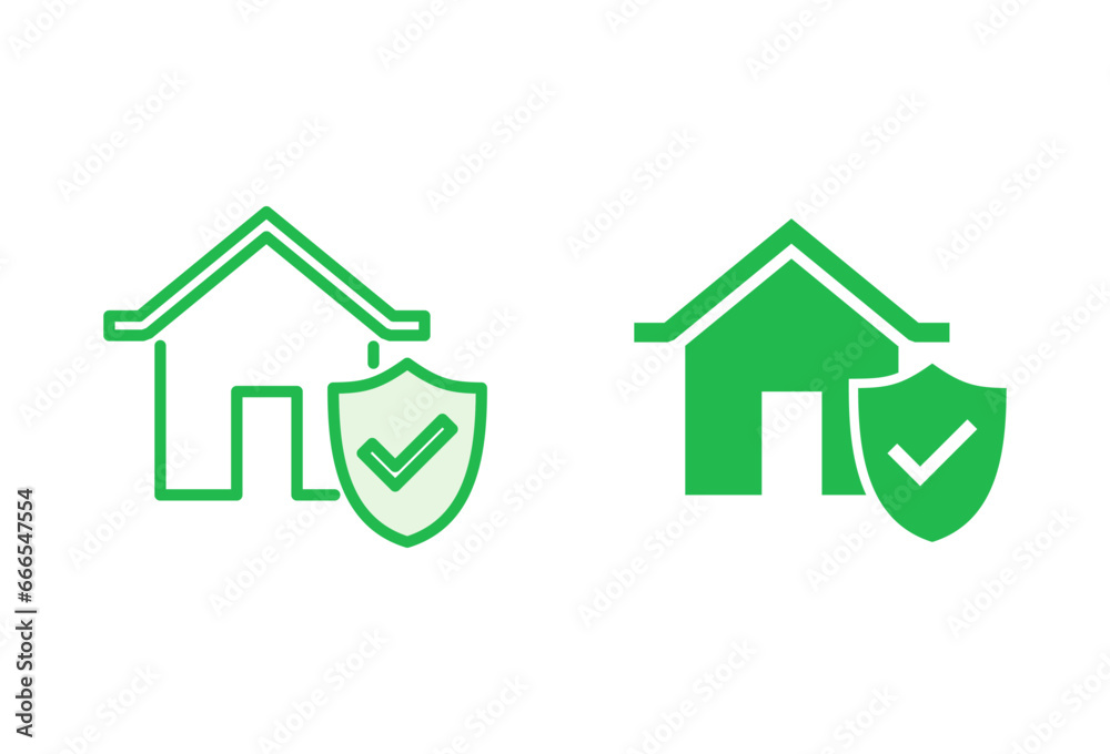 Obraz premium House insurance icon set. house protection icon.
