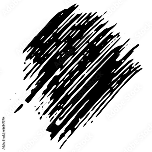 Grunge Hand Drawn Paint Stroke. Brush Scribble Vector Illustration. Vector Grunge Paint Brush. Vector Logo Design Template. Black Grunge Shapes.