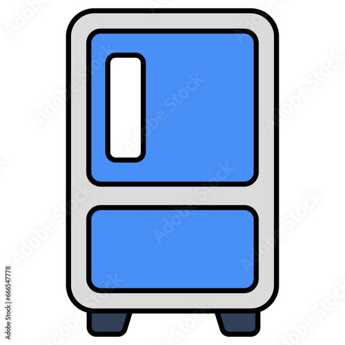 Vector design of fridge, flat icon