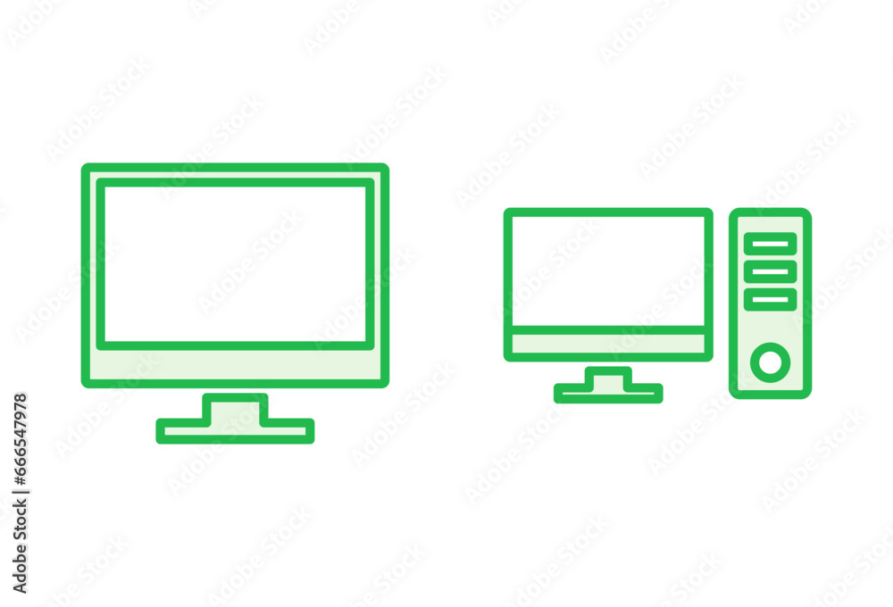 Computer icon set. computer monitor icon vector. Computer icon set. computer monitor icon vector.