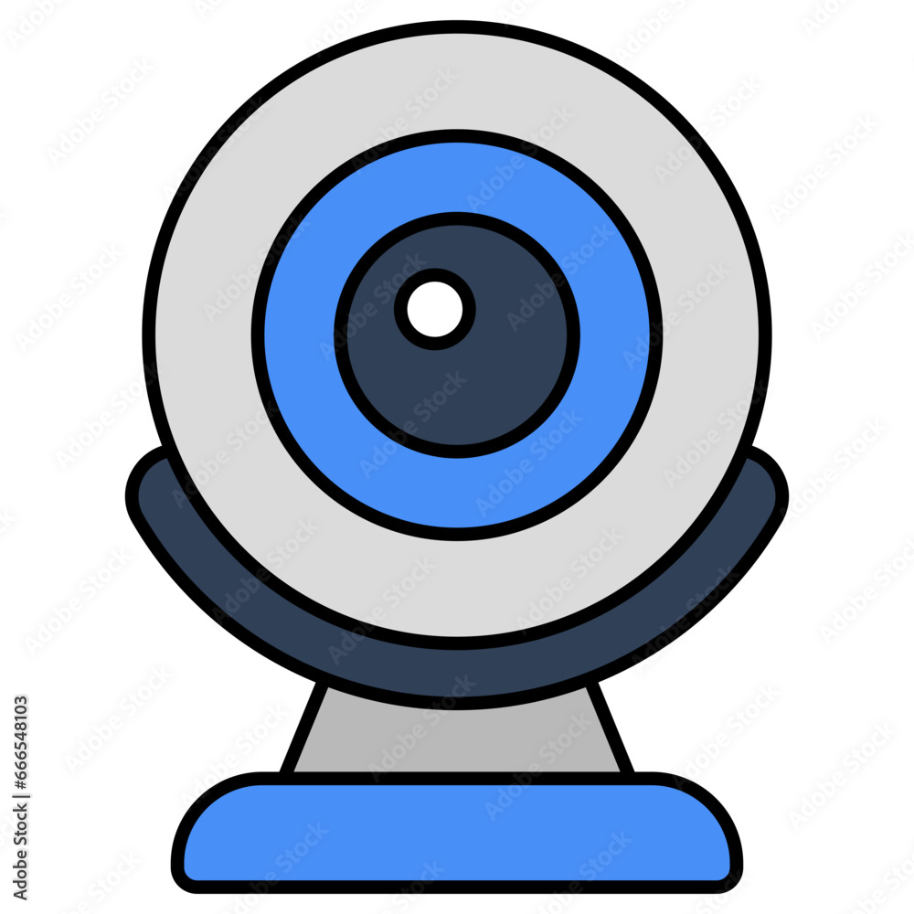 A modern technology icon of webcam A modern technology icon of webcam
